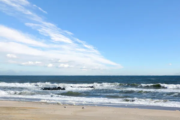 a view of ocean and beach