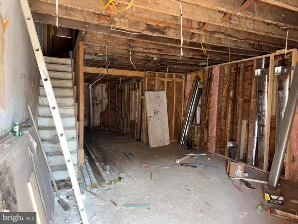 a view of a storage room
