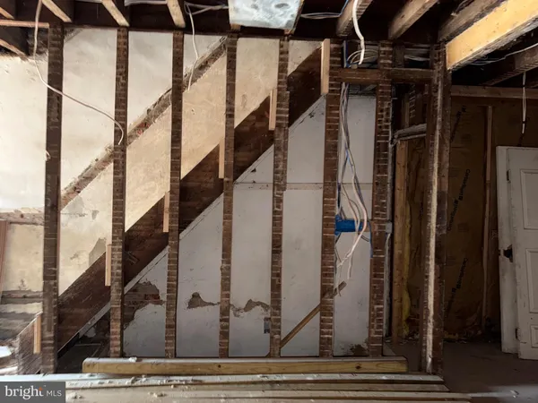 a view of a door with a window