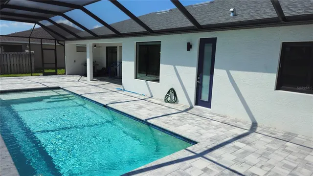 a view of a lake with houses