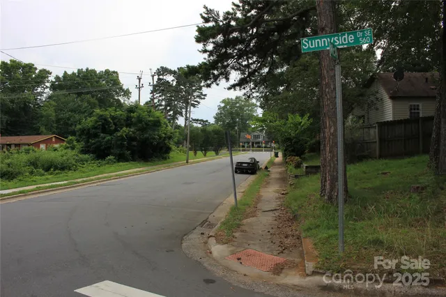 a big yard with lots of green space and trees