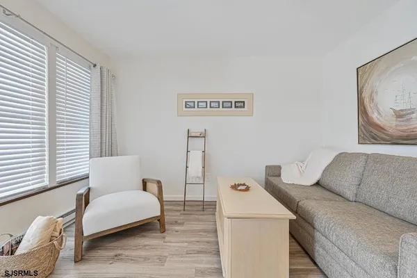 a living room with furniture and a couch