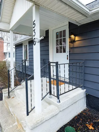 a view of a yard with trees