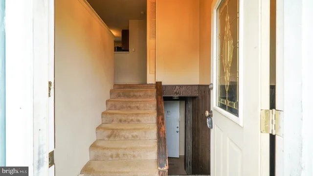a view of balcony with stairs