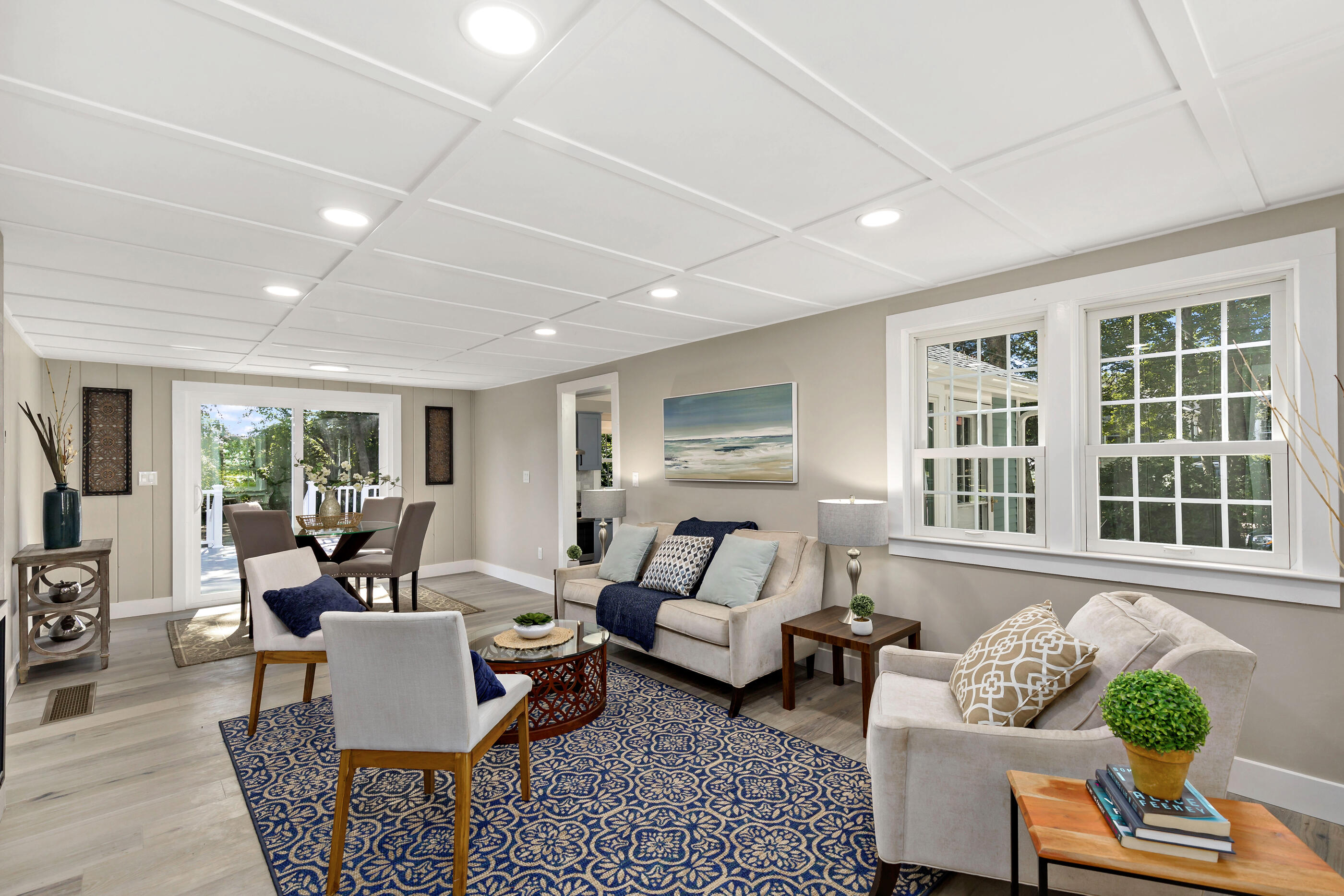 53 Monument Neck Road Bourne, MA 02532 - Photo 20 of 44 a living room with furniture and a large window