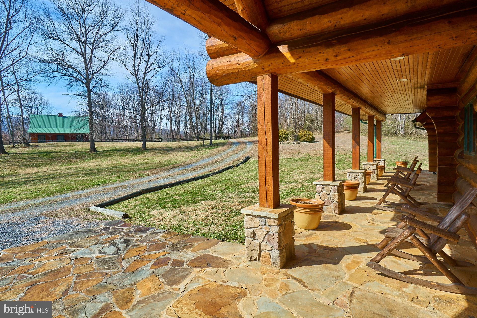 14047 Hume Road Hume, VA 22639 - Photo 5 of 73 Front Porch w/Stone and Logs
