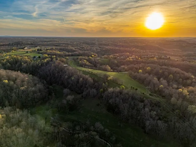 a view of an outdoor space and mountain view in back