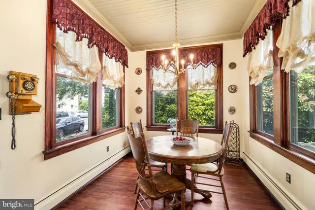 a workspace with furniture and window