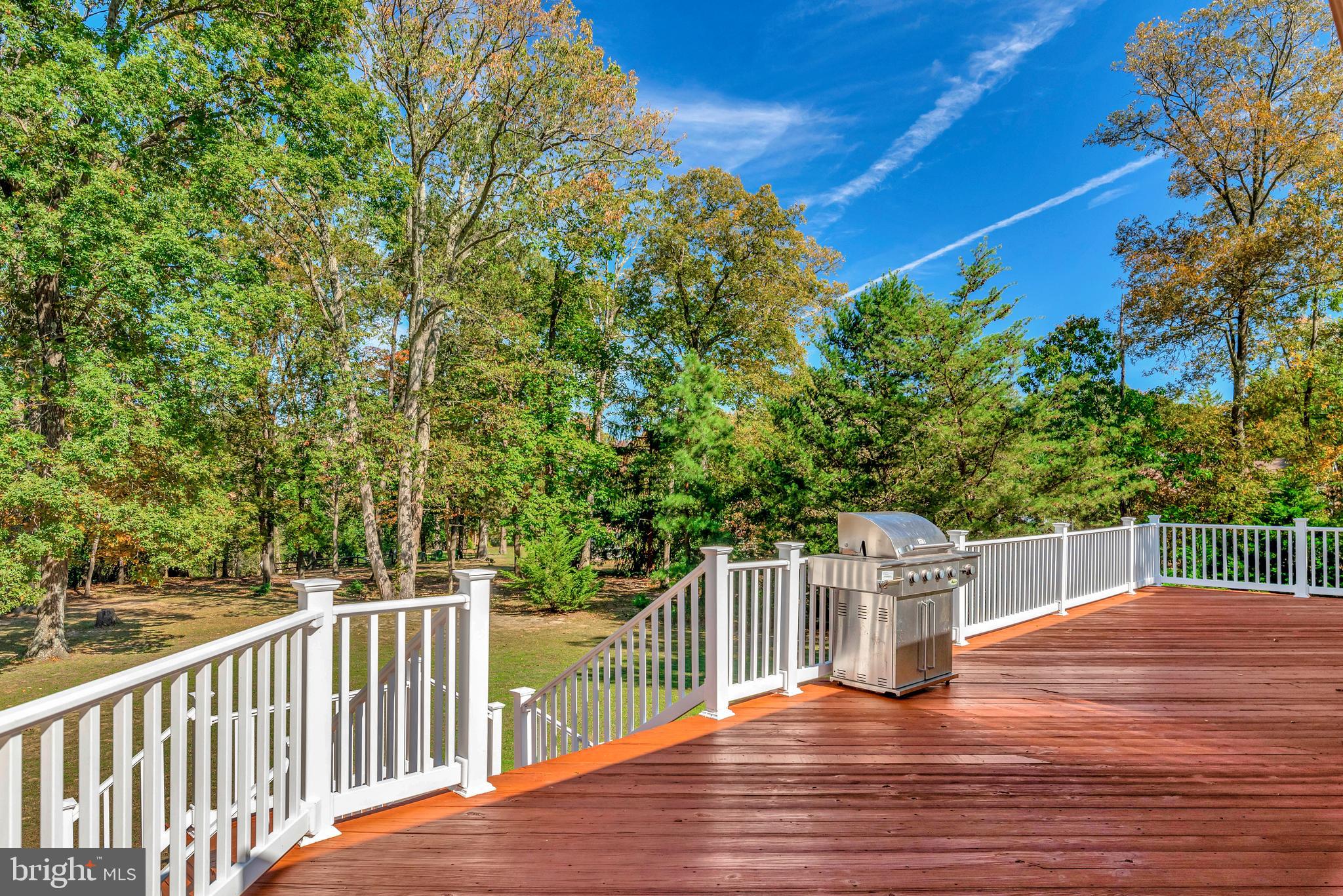 Expansive deck the full length of the home