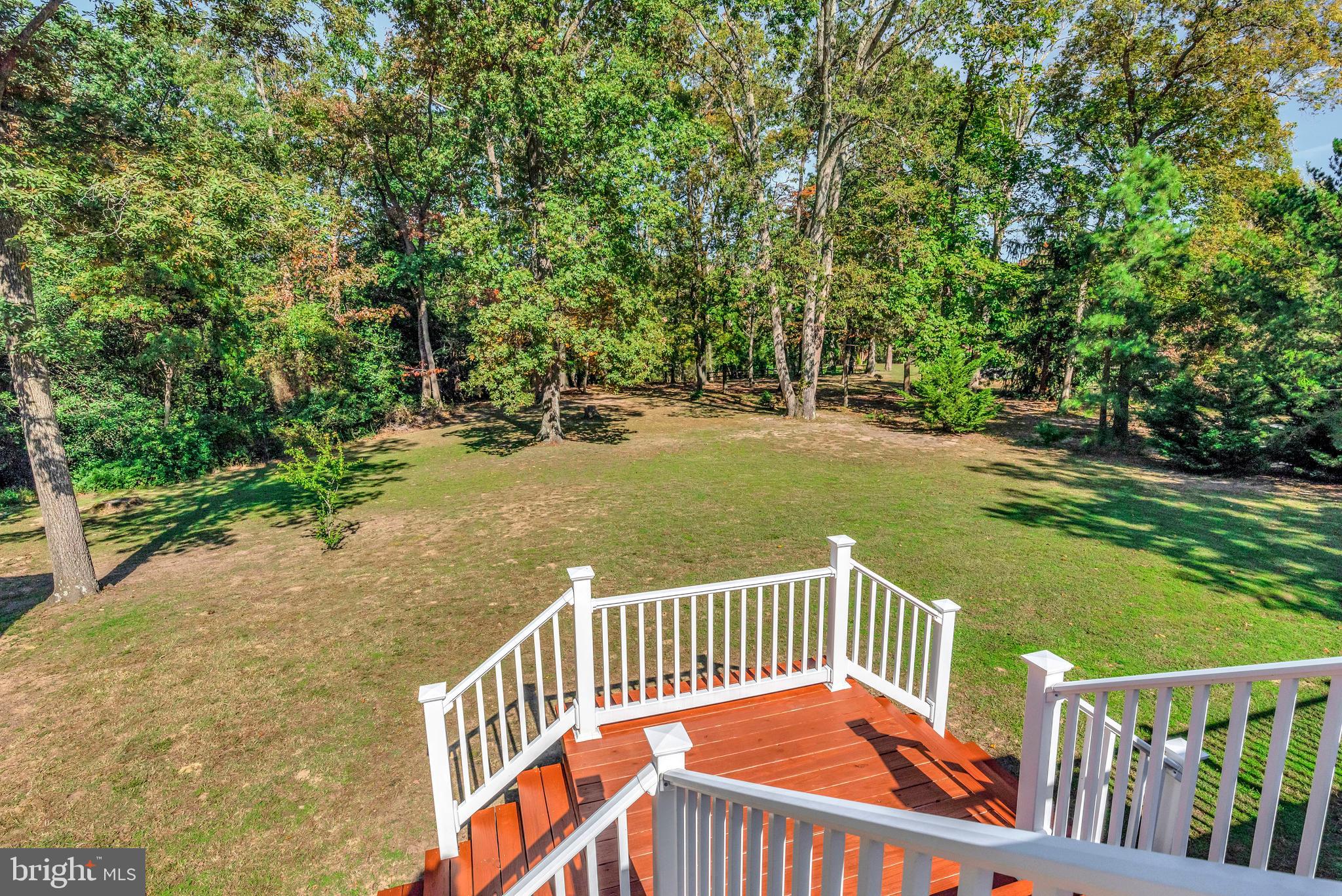 Deck freshly stained and new railings added