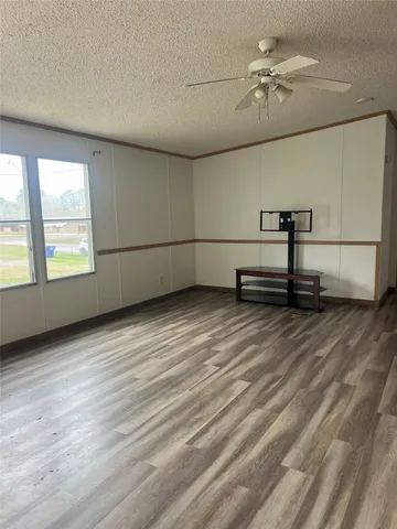 a view of a room with a window