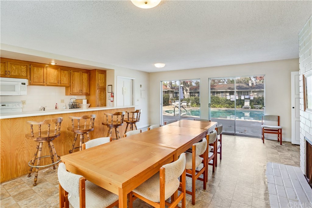 421 Gloucester Drive Costa Mesa, CA 92627 - Photo 23 of 30 Clubhouse kitchen with sink, stove and microwave. Don't miss the 2 fireplaces !