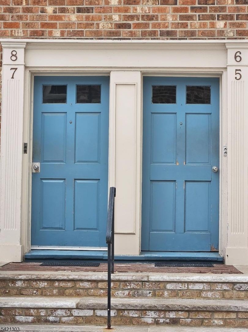 a view of a door of the house