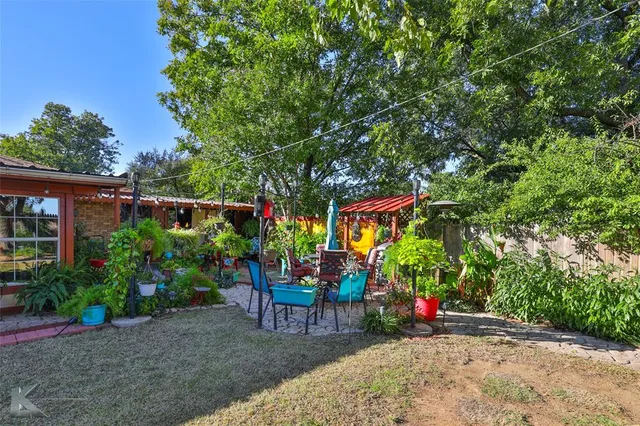 a view of a porch with a yard
