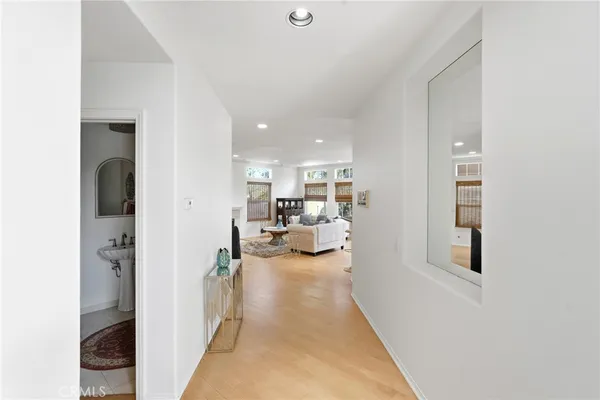 a en suite bathroom with a sink and a mirror