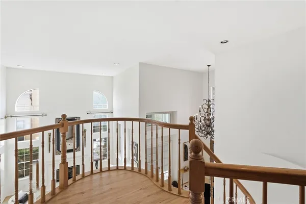a view of hallway with stairs