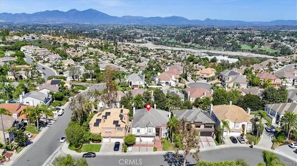 a view of city and mountain
