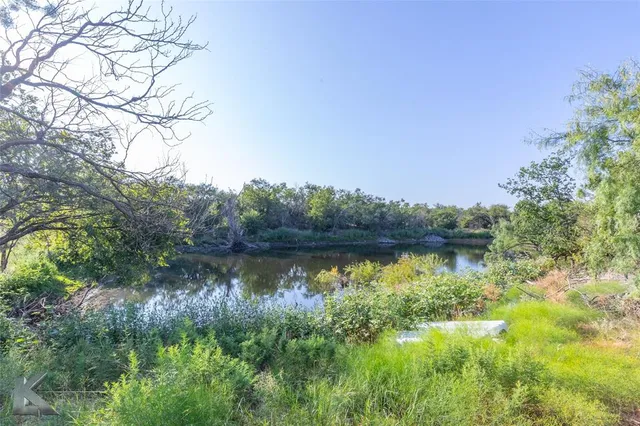 a view of lake with green space