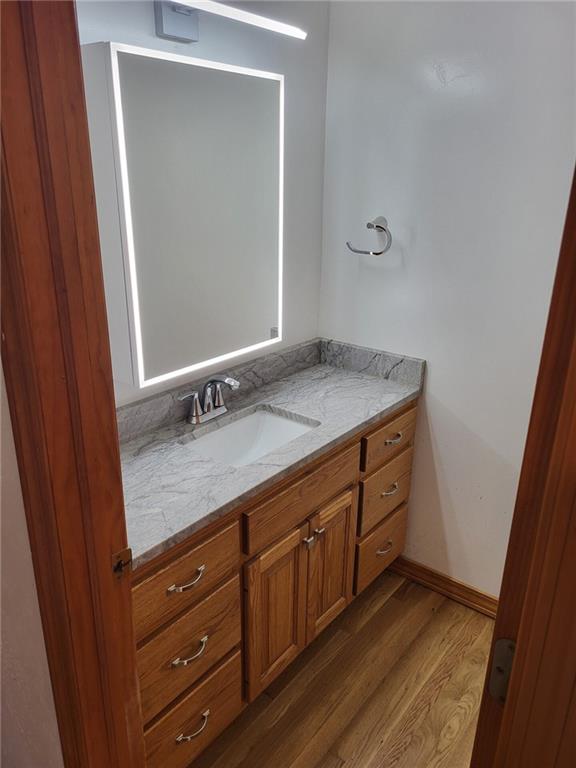 56 Lanik Road Bentleyville, PA 15314 - Photo 13 of 50 a bathroom with a granite countertop sink and mirror