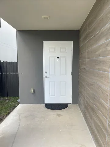 a view of front door