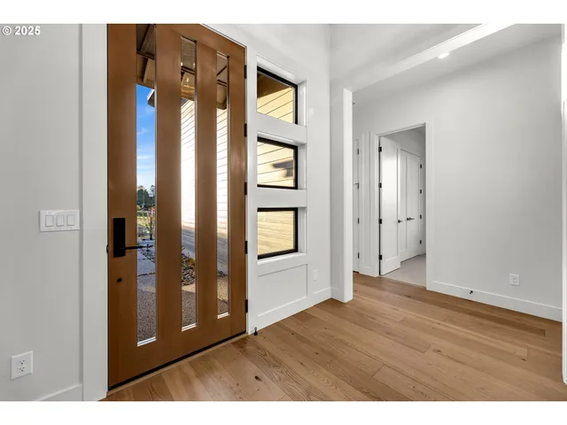 a view interior of a house with wooden floor