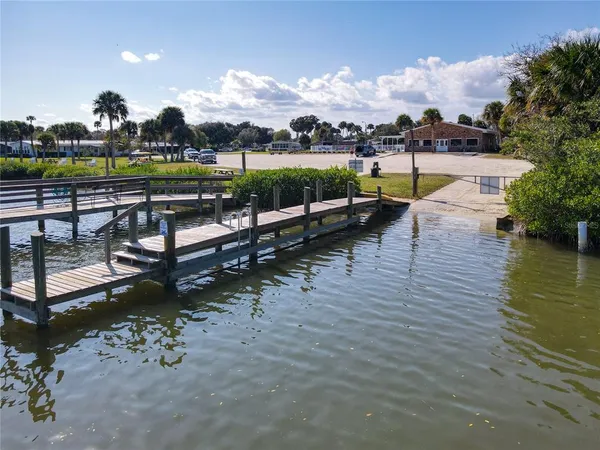 a view of a terrace with a lake view