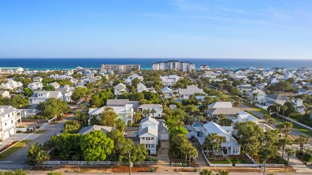 an aerial view of multiple house