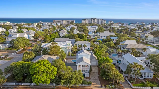 an aerial view of multiple house