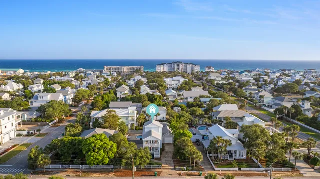 an aerial view of multiple house