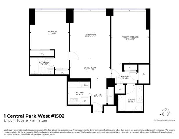 $3,495,000 | 1 Central Park West, Unit 1502 | Upper West Side