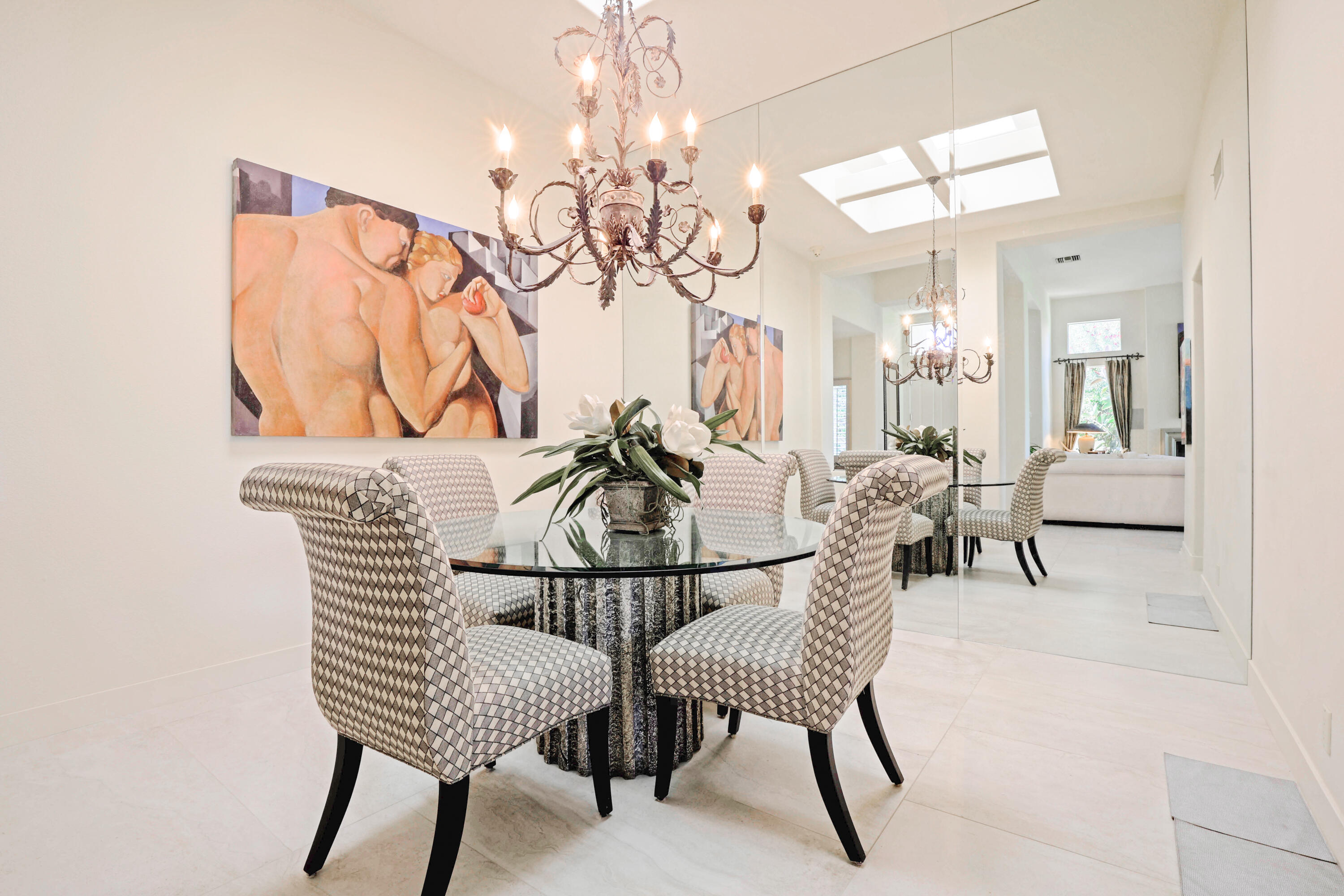 371 Indian Ridge Drive Palm Desert, CA 92211 - Photo 14 of 32 a view of a dining room with furniture and chandelier