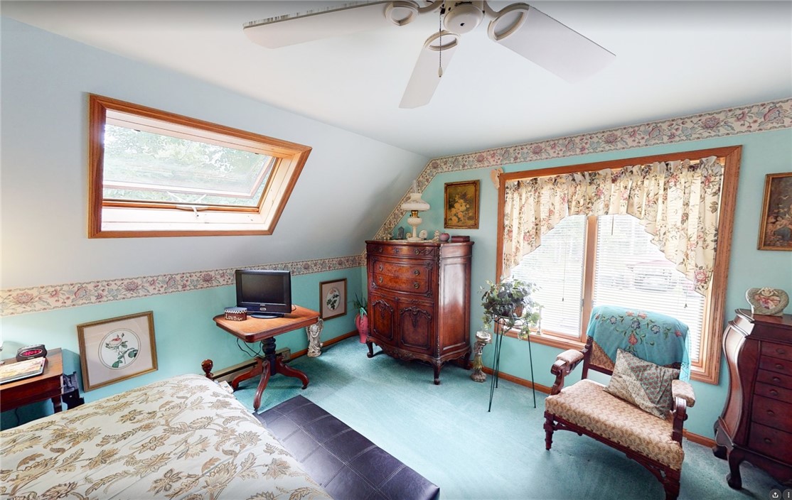 138 Vito Molinari Road Oneonta, NY 13820 - Photo 20 of 38 2nd Floor primary suite with skylights, wall to wall carpet, his and hers closets