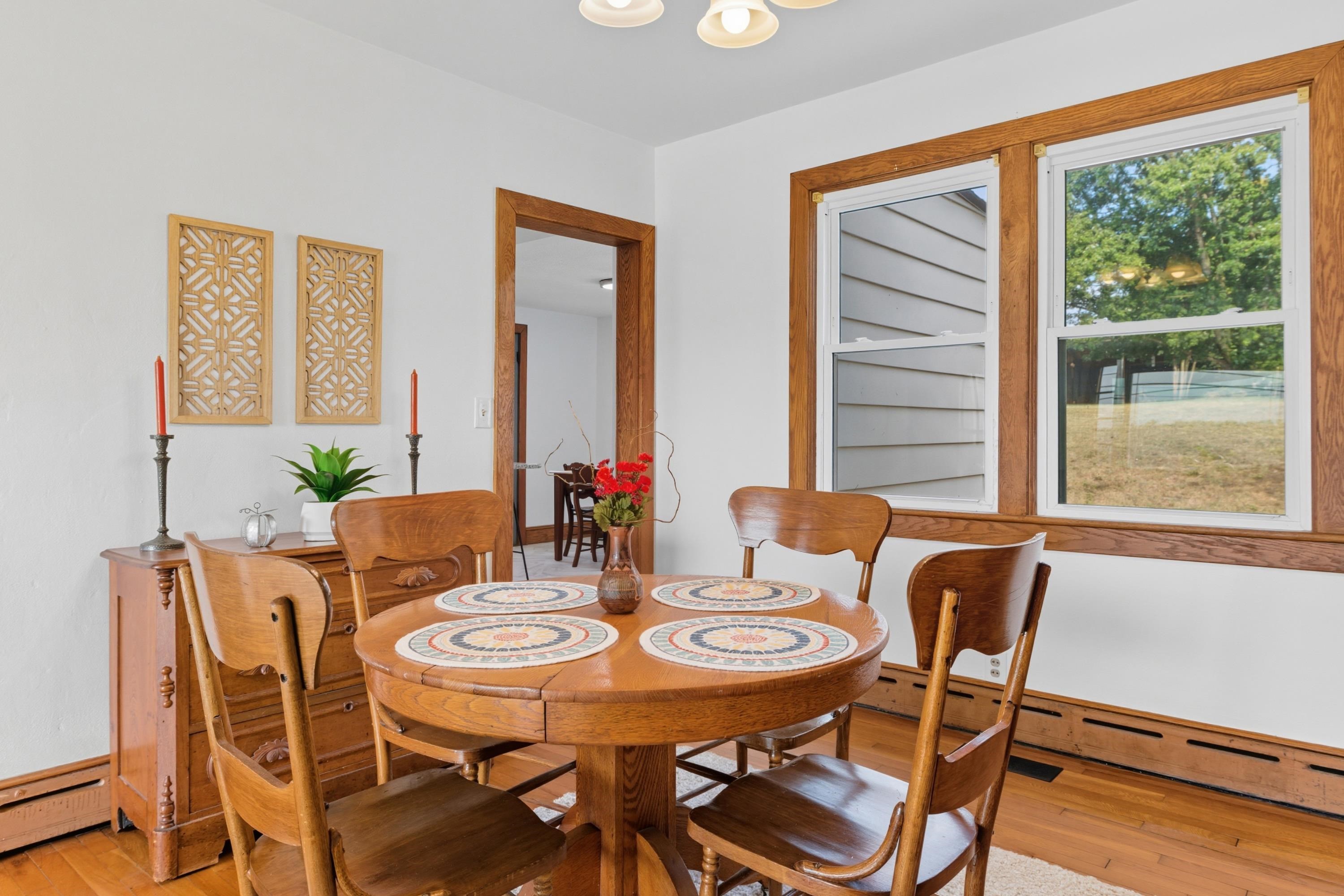 3138 Cross Keys Road Harrisonburg, VA 22801 - Photo 17 of 74 The dining room is spacious and features hardwood flooring throughout. The room also offers a large window, chandelier, and built-in cabinetry.