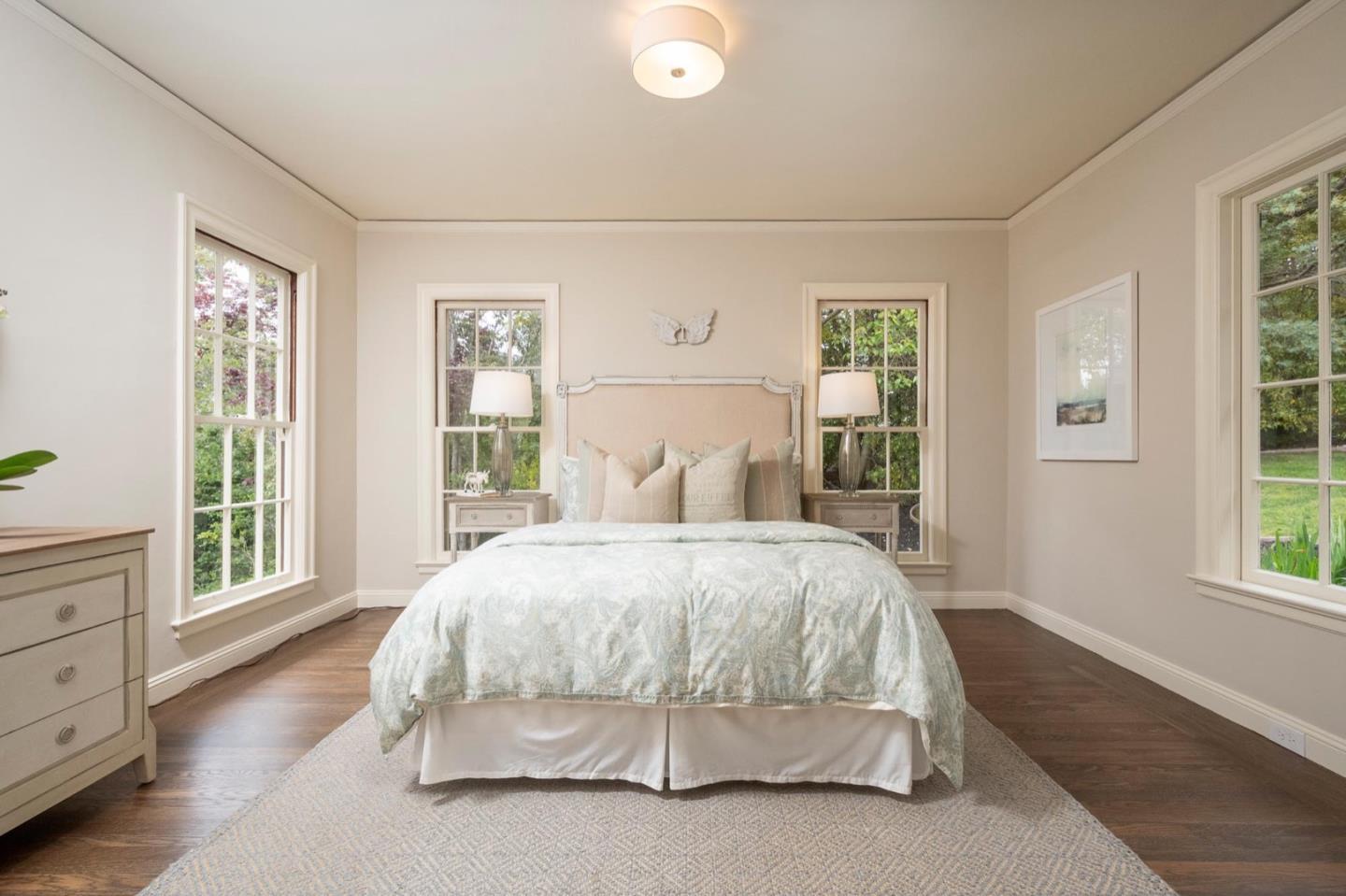 900 Link Road Hillsborough, CA 94010 - Photo 34 of 52 a bedroom with a large bed and a window