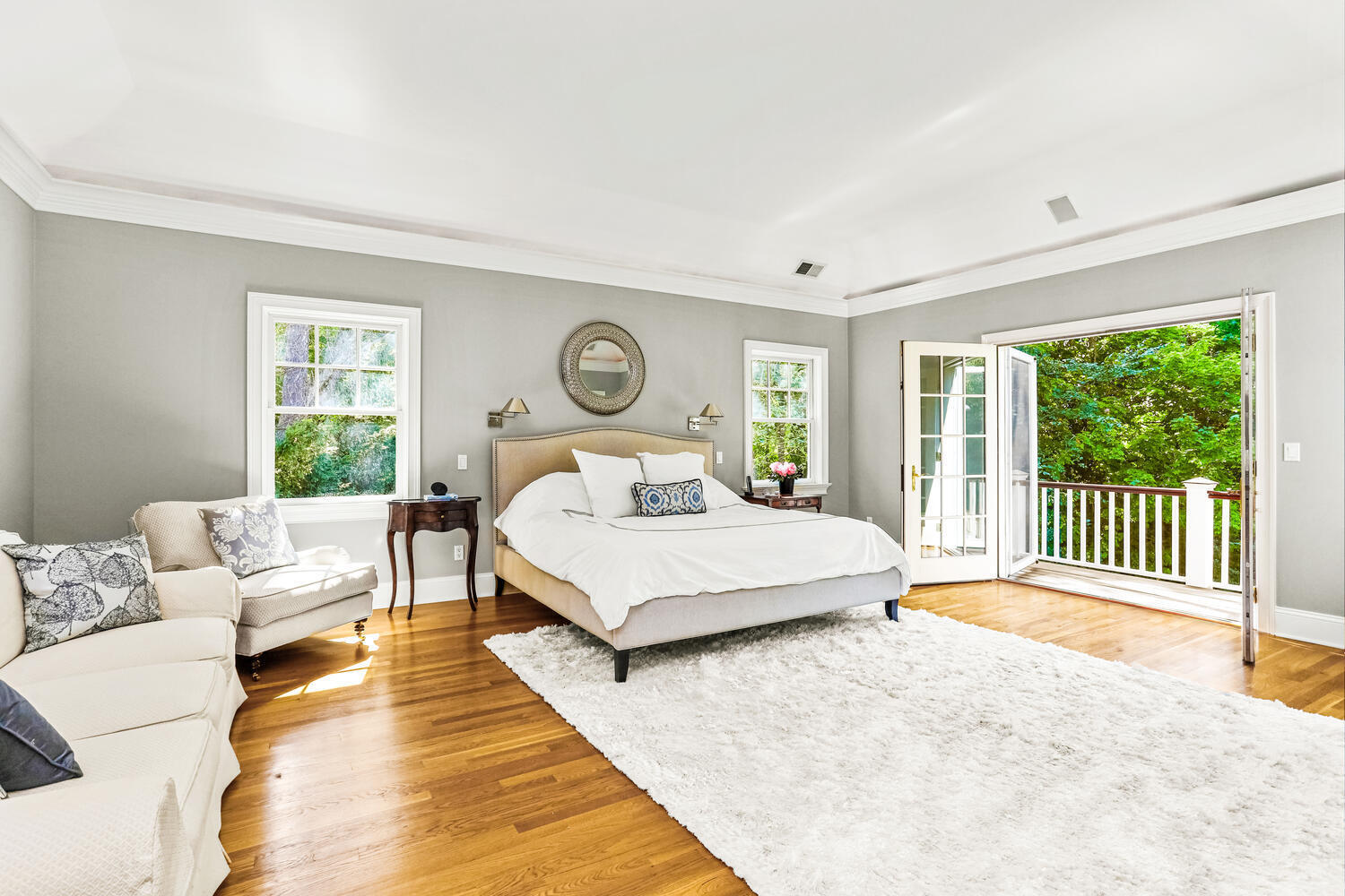 29 Old Oak Road Darien, CT 06820 - Photo 18 of 31 a bedroom with a bed and a large window