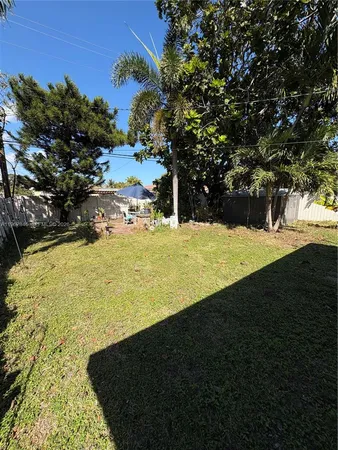 a view of an outdoor space and swimming pool
