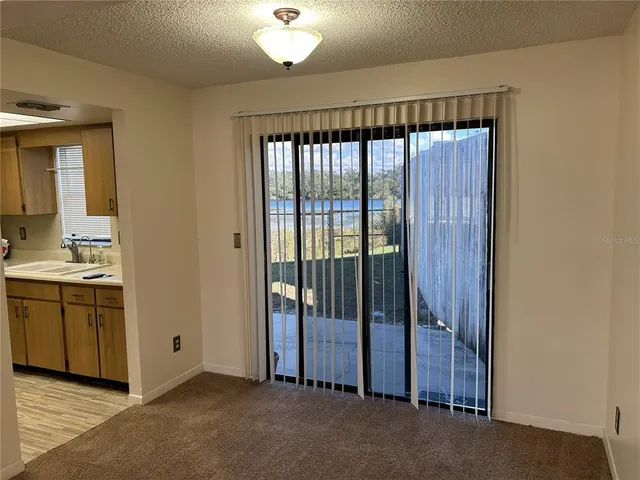 a view of a bathroom with a tub
