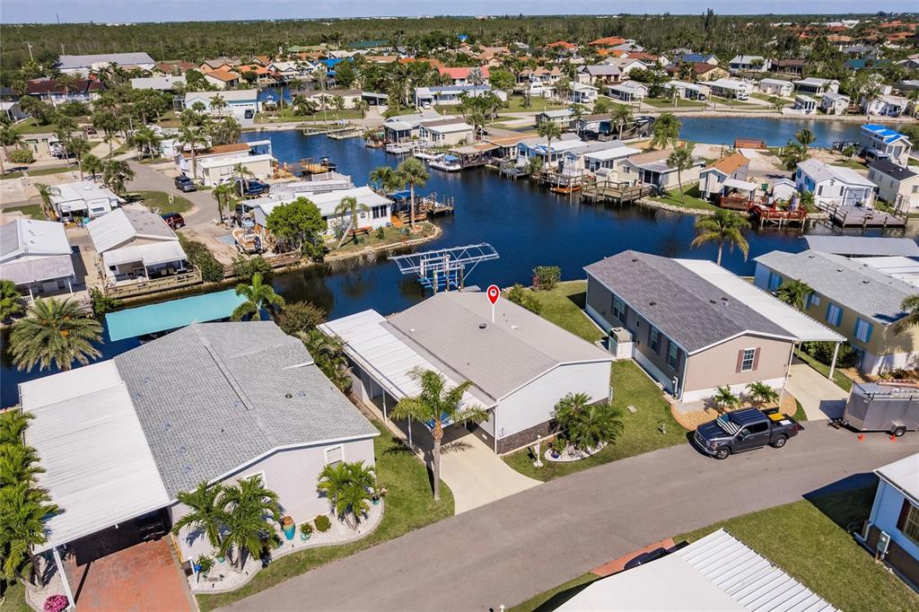 21 Rotterdam Punta Gorda, FL 33950 - Photo 28 of 40 an aerial view of a house with a ocean view