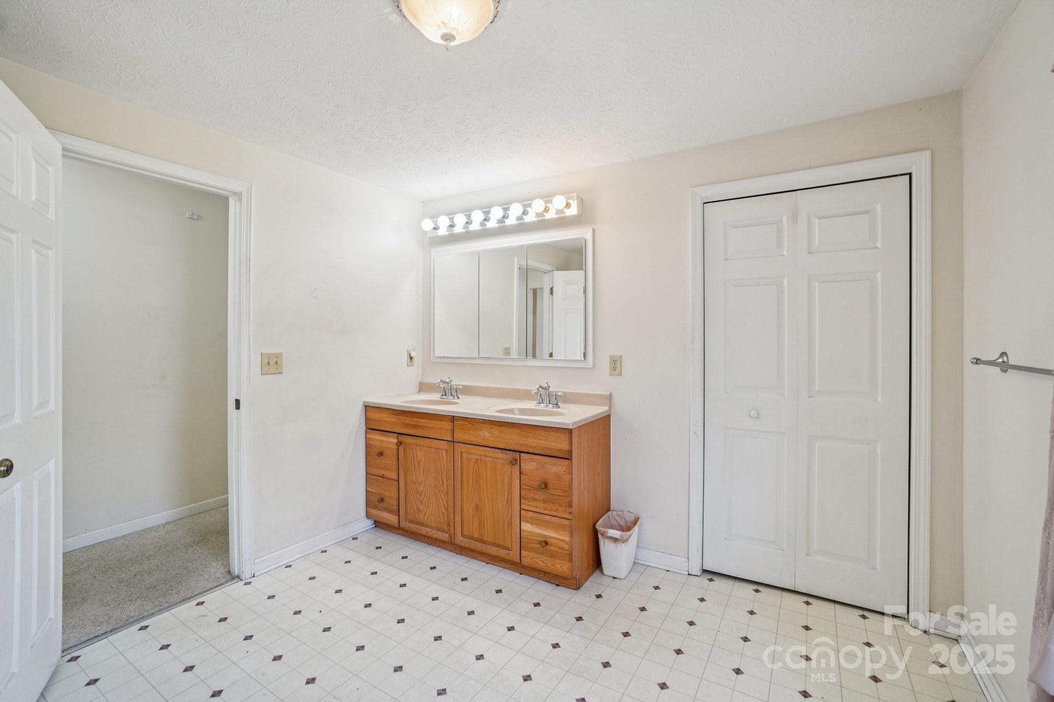 511 Oak Grove Road Flat Rock, NC 28731 - Photo 20 of 34 a bathroom with a sink a mirror and a shower