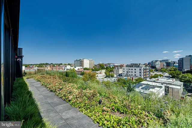 a view of a backyard with sitting area