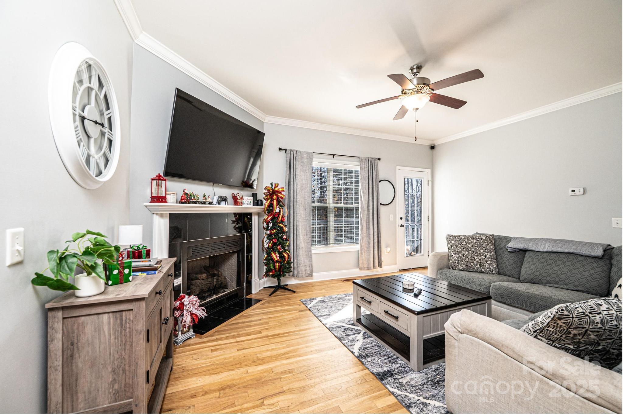 1781 Herbie Circle Newton, NC 28658 - Photo 8 of 38 a living room with furniture a flat screen tv and a fireplace