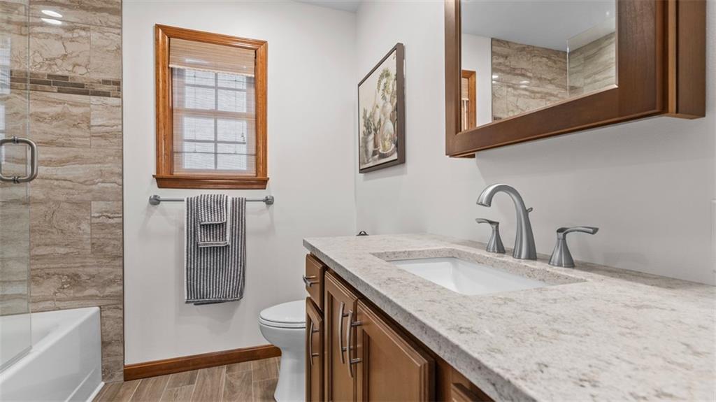80 Buck Run Road Claysville, PA 15323 - Photo 38 of 50 Renovated Upstairs Full Bath-beautiful tile work, and custom cabinetry.