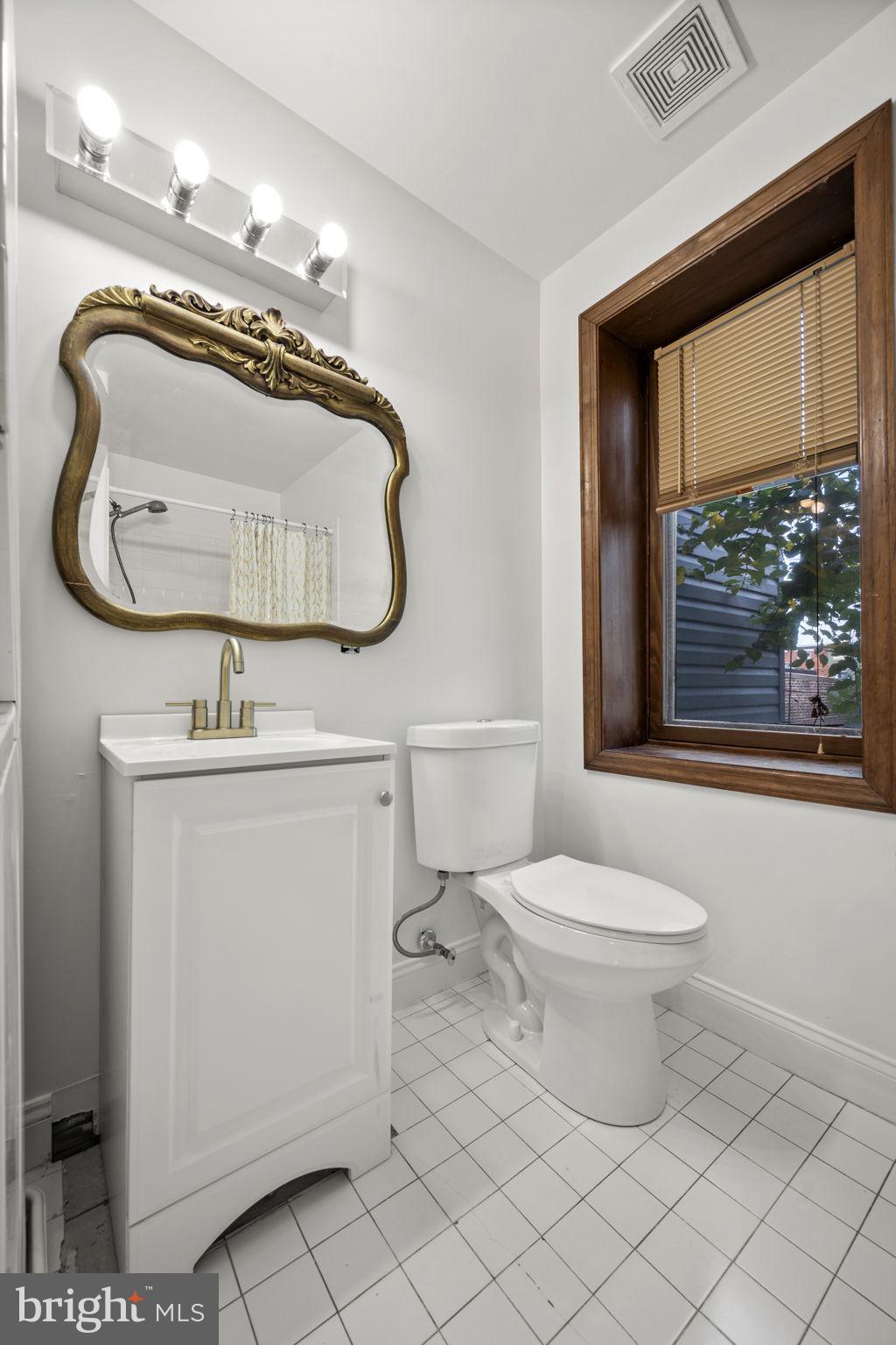 413 Griffin Court Baltimore, MD 21231 - Photo 34 of 37 a bathroom with a toilet a sink and a mirror