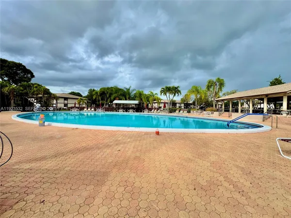 a view of building with outdoor space and