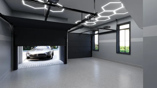 a car parked in garage
