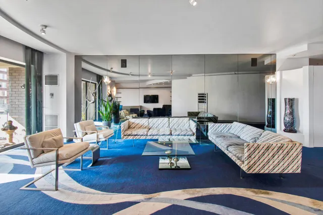 a view of a city with tall buildings