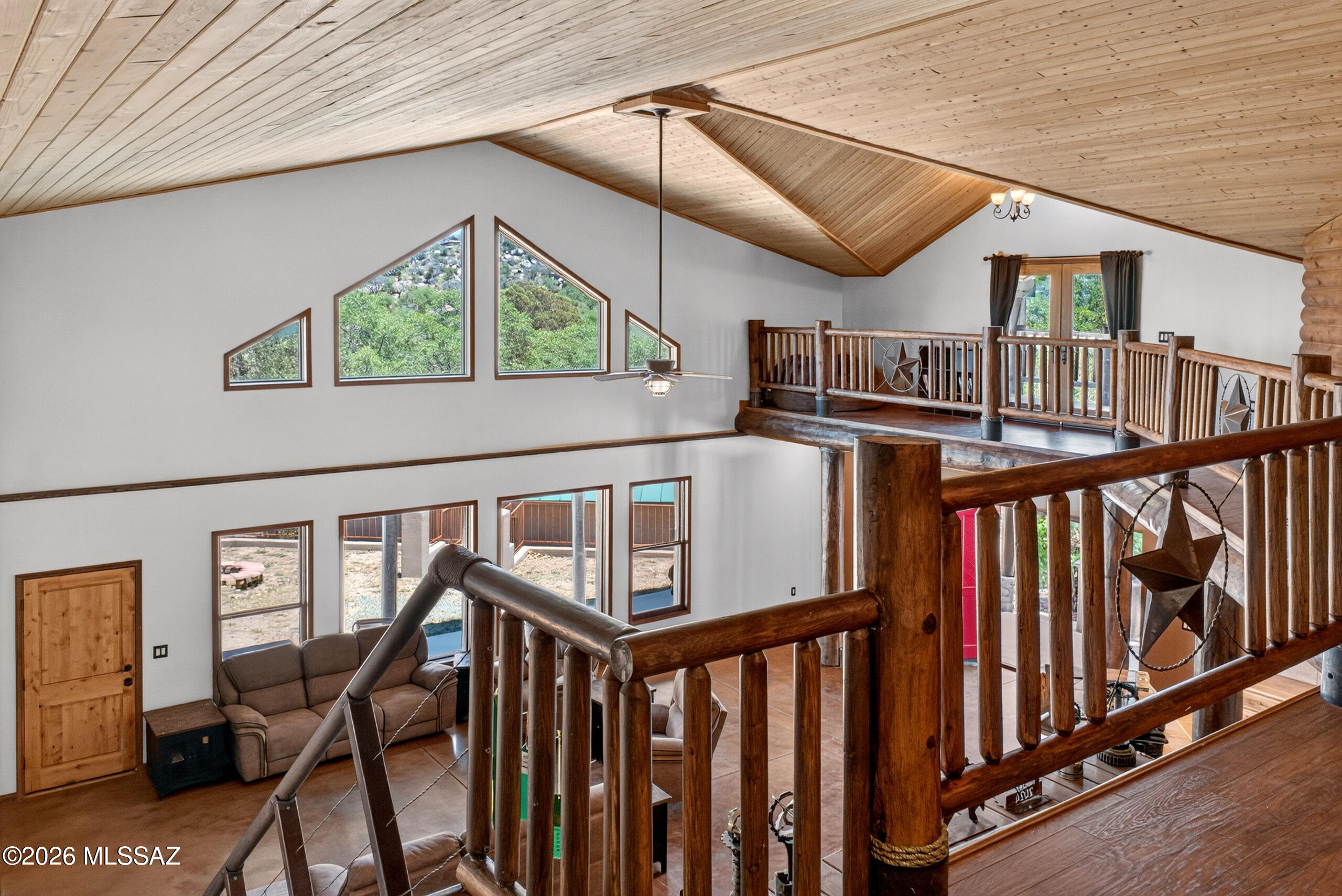 531 South Cody Loop Road Oracle, AZ 85623 - Photo 23 of 38 a view of staircase with furniture and stairs