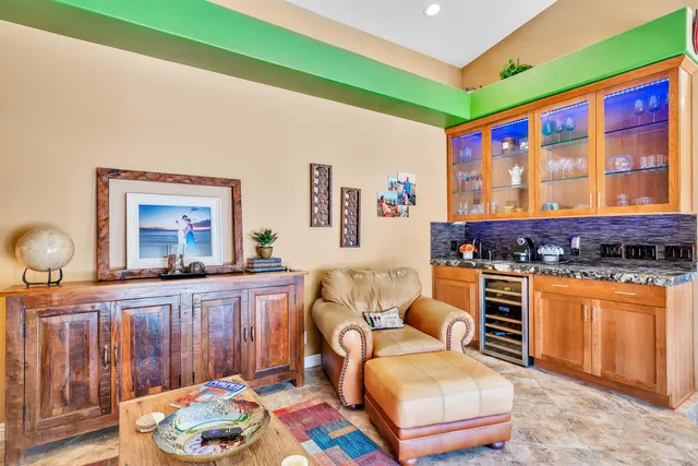 a view of outdoor space with seating area