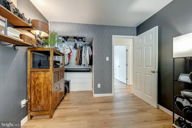 a view of a walk in closet