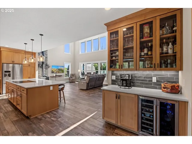 a living room with furniture and a couch